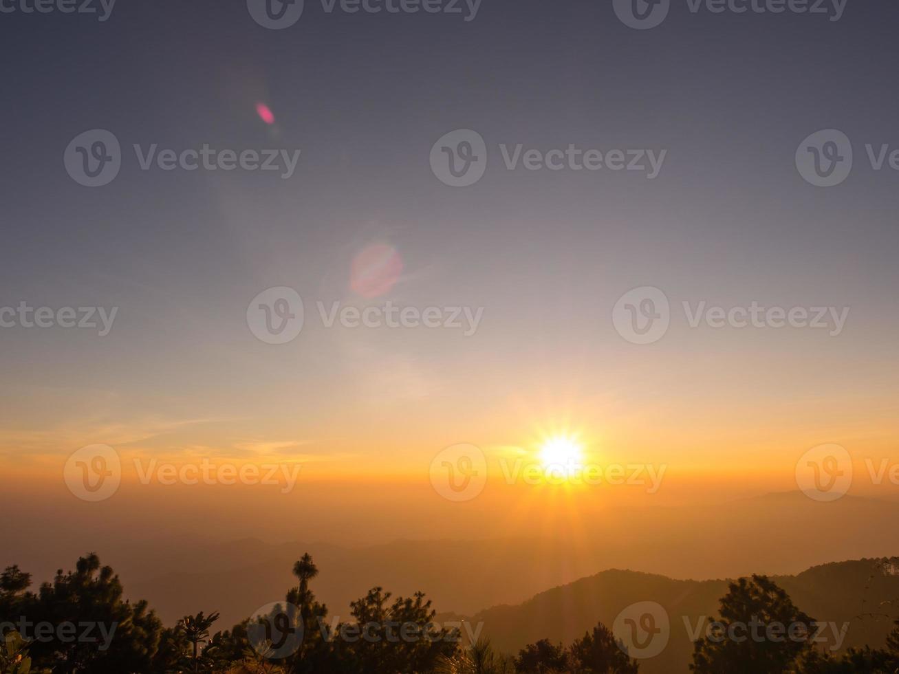 solnedgångsutsikt i thailand foto