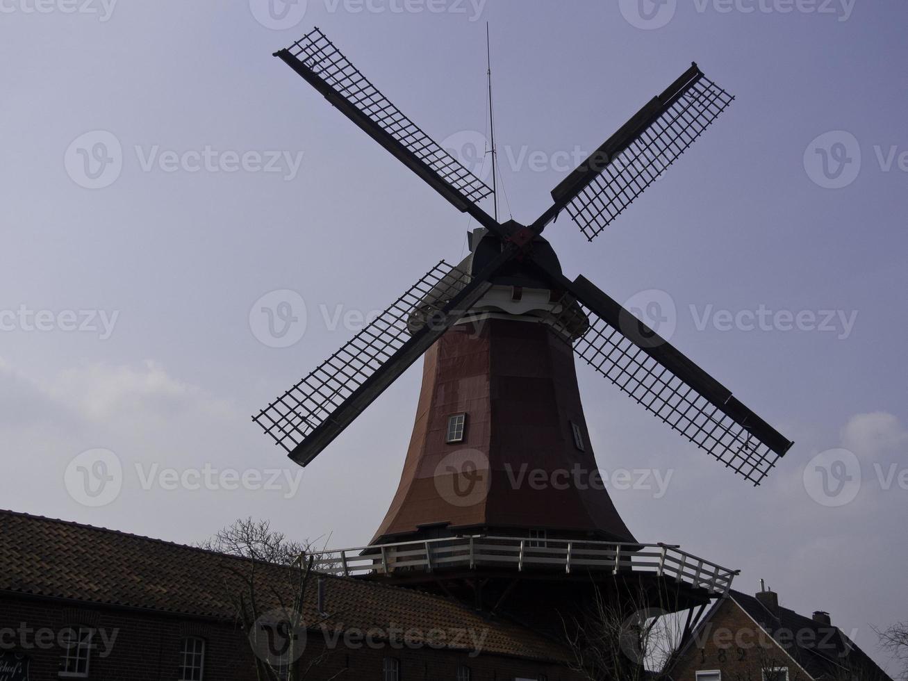 greetsiel vid tyska Nordsjön foto