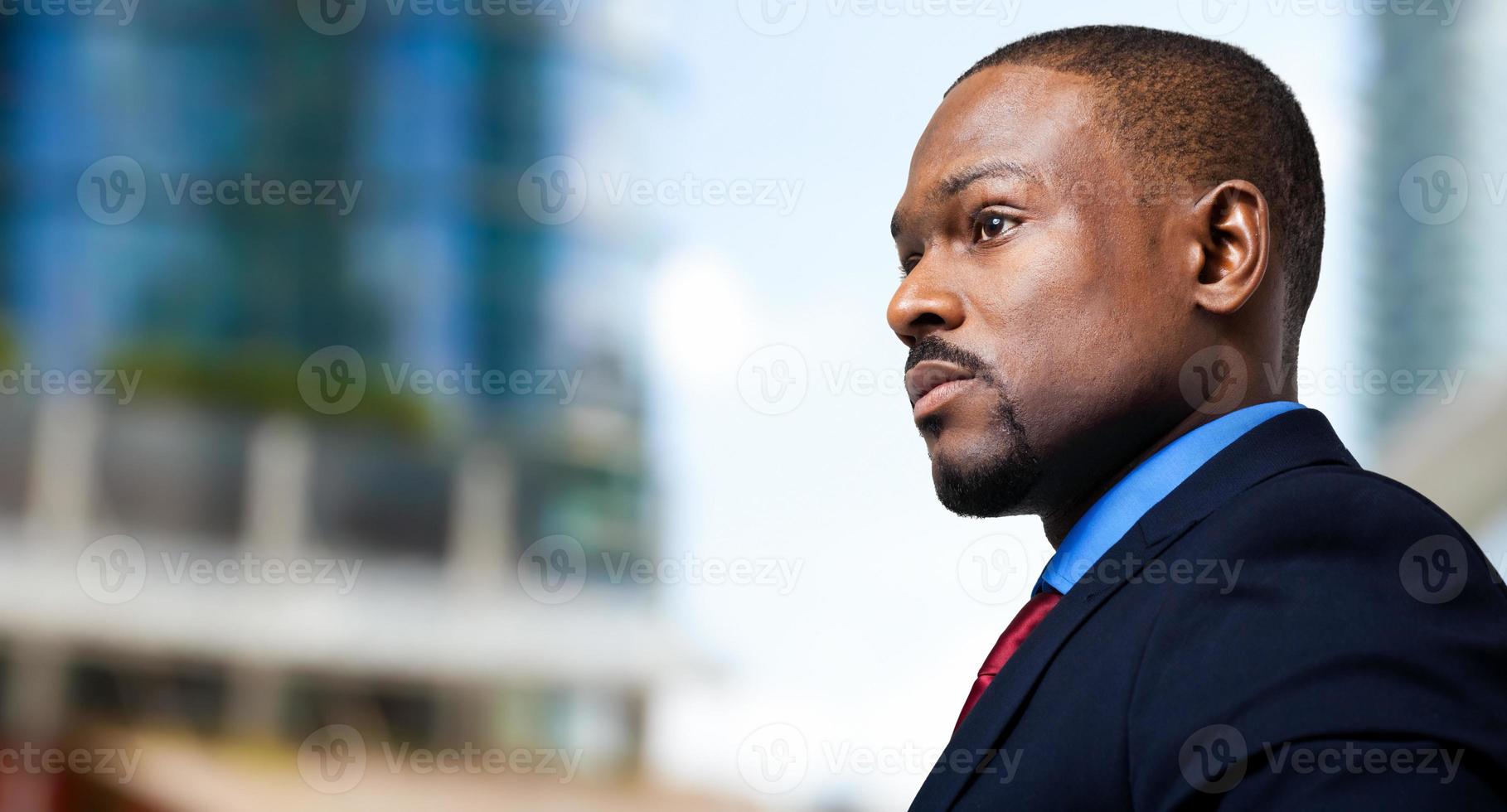 svart manlig chef porträtt foto