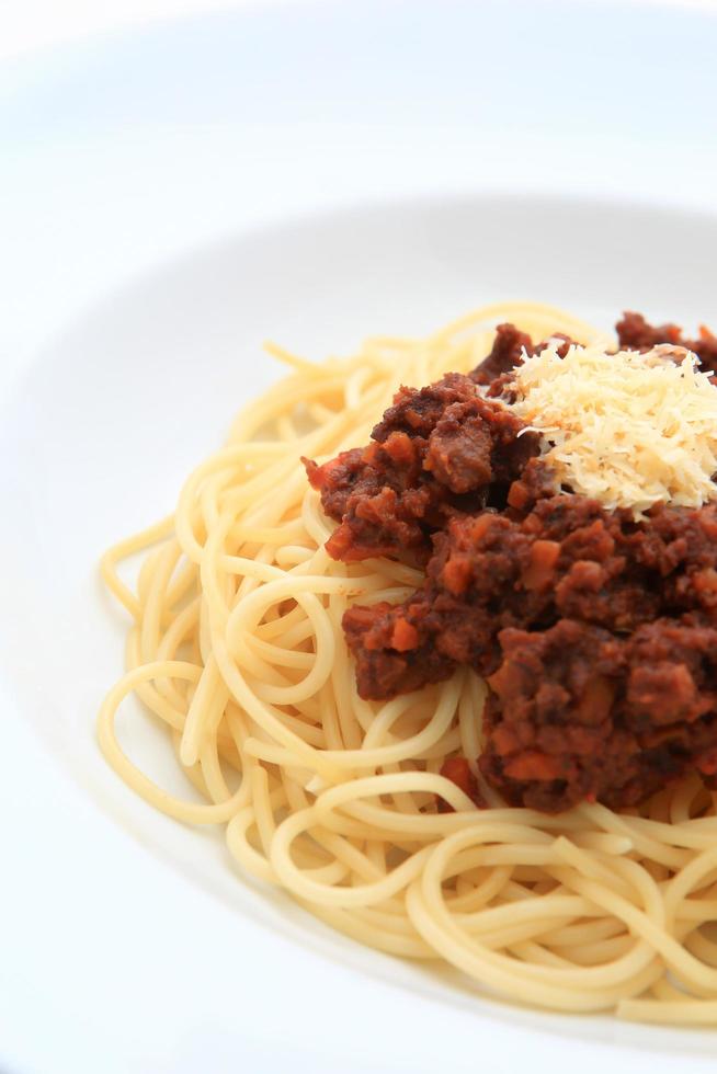 spagetti bolognese isolerade foto