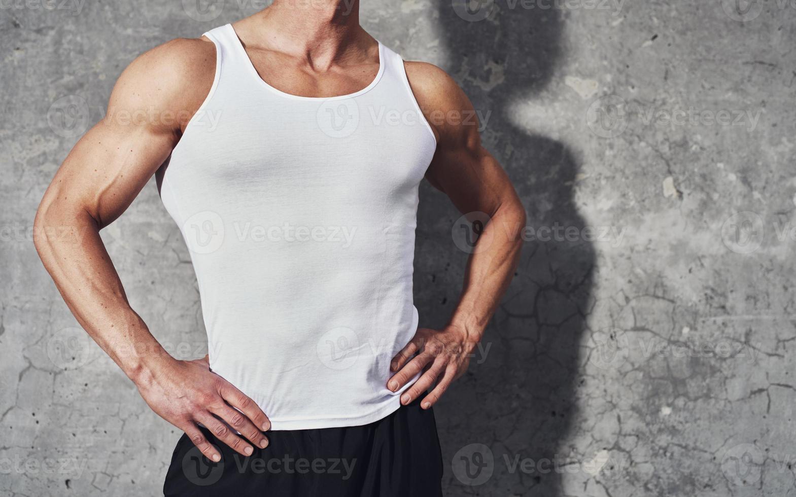 närbild fitness porträtt av vit man foto