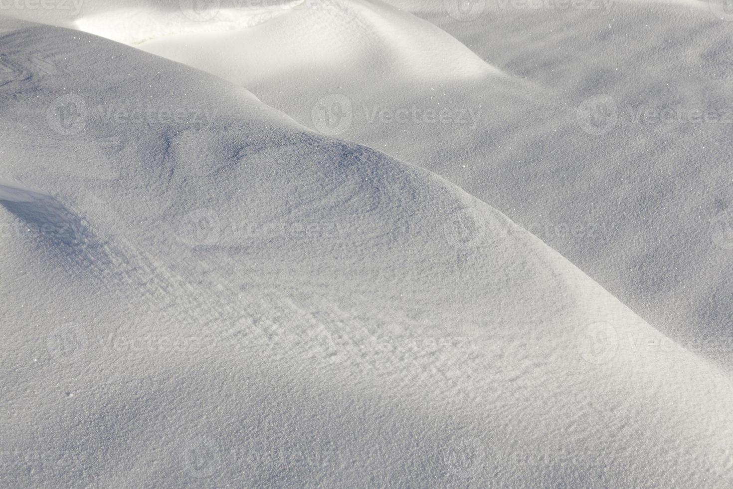 djupa snödrivor, närbild foto