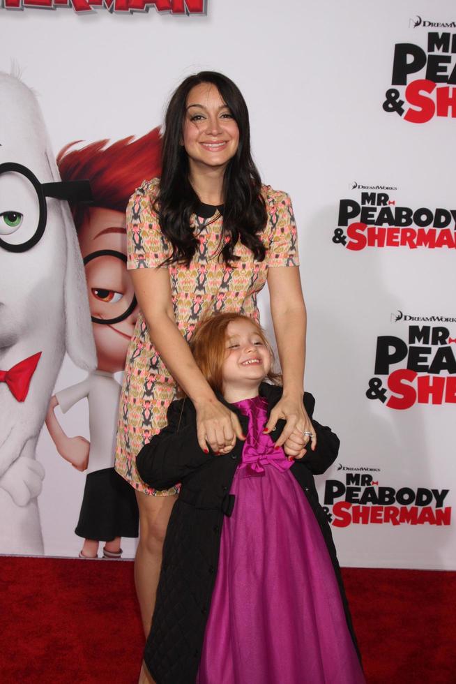 los angeles, 5 mars - shanelle workman, dotter på mr peabody and sherman-premiären på byteatern den 5 mars 2014 i Westwood, ca. foto