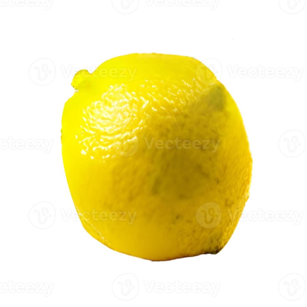 citron frukt och halv skär citron isolerad på vit bakgrund urklippsbana foto