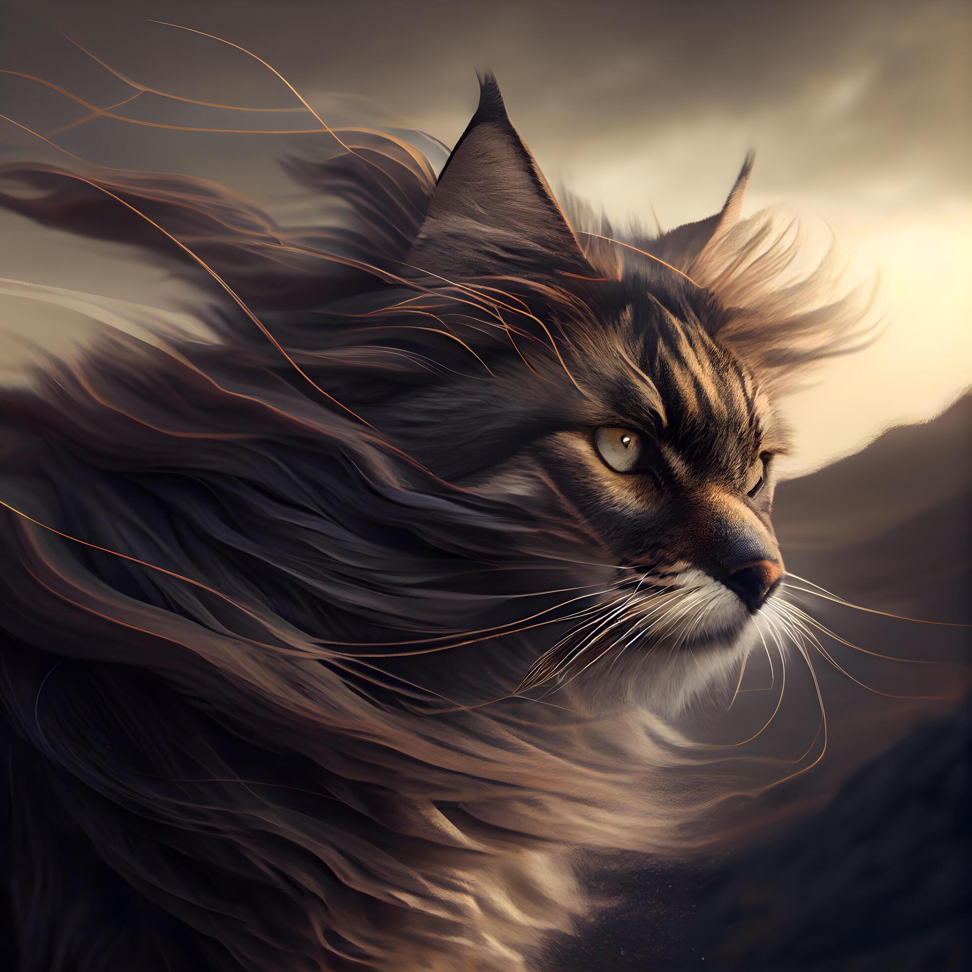 sibirisk katt med lång hår. 3d tolkning. dator teckning., ai generativ bild 23631235 Arkivfoto på Vecteezy