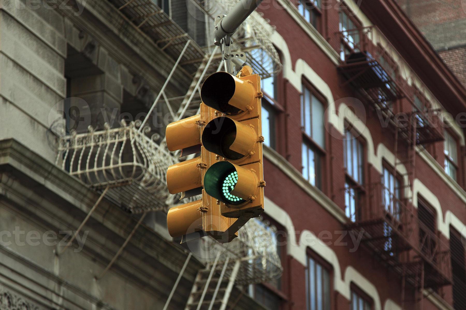 trafikljus, New York City foto