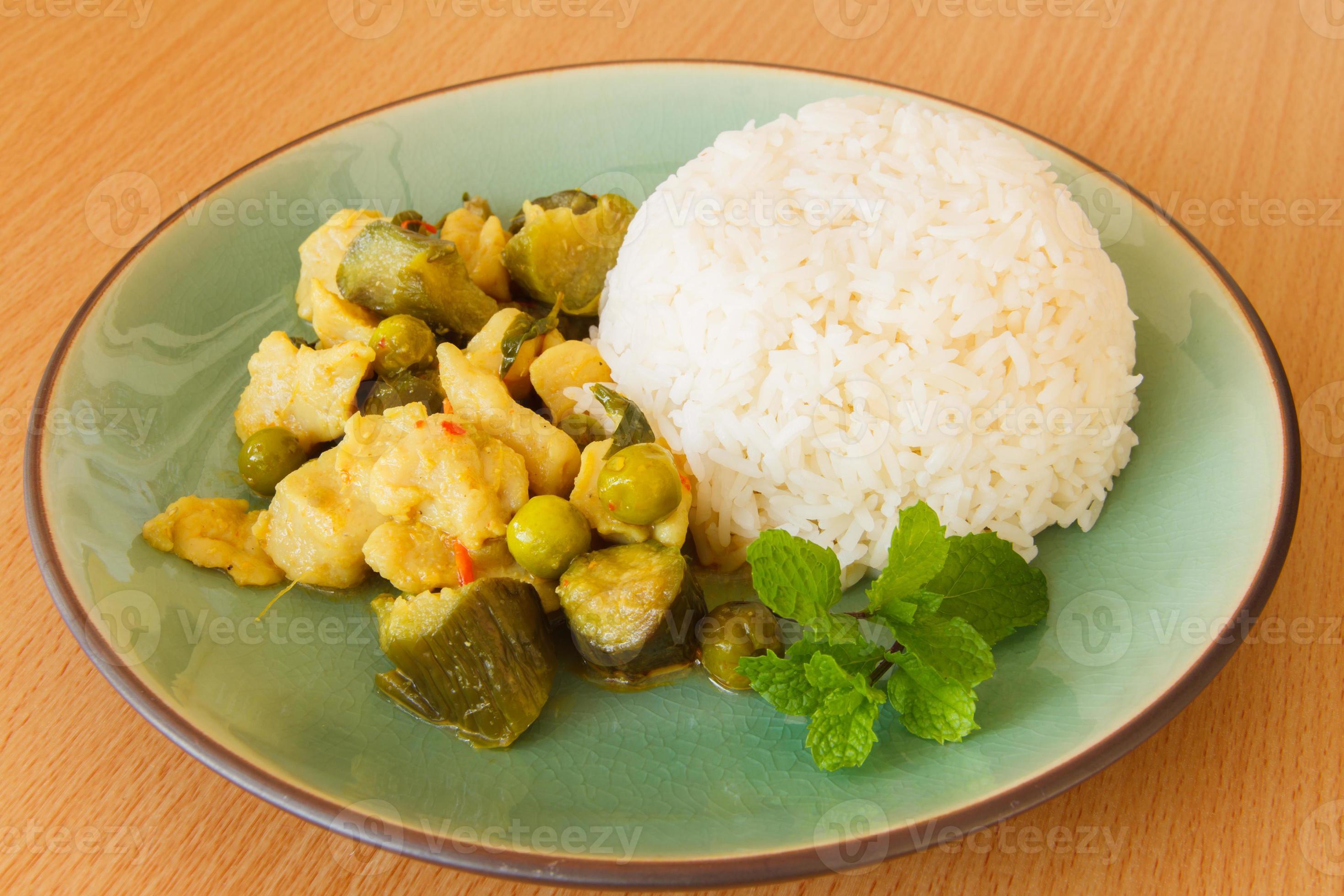 Thailand mat grön curry foto