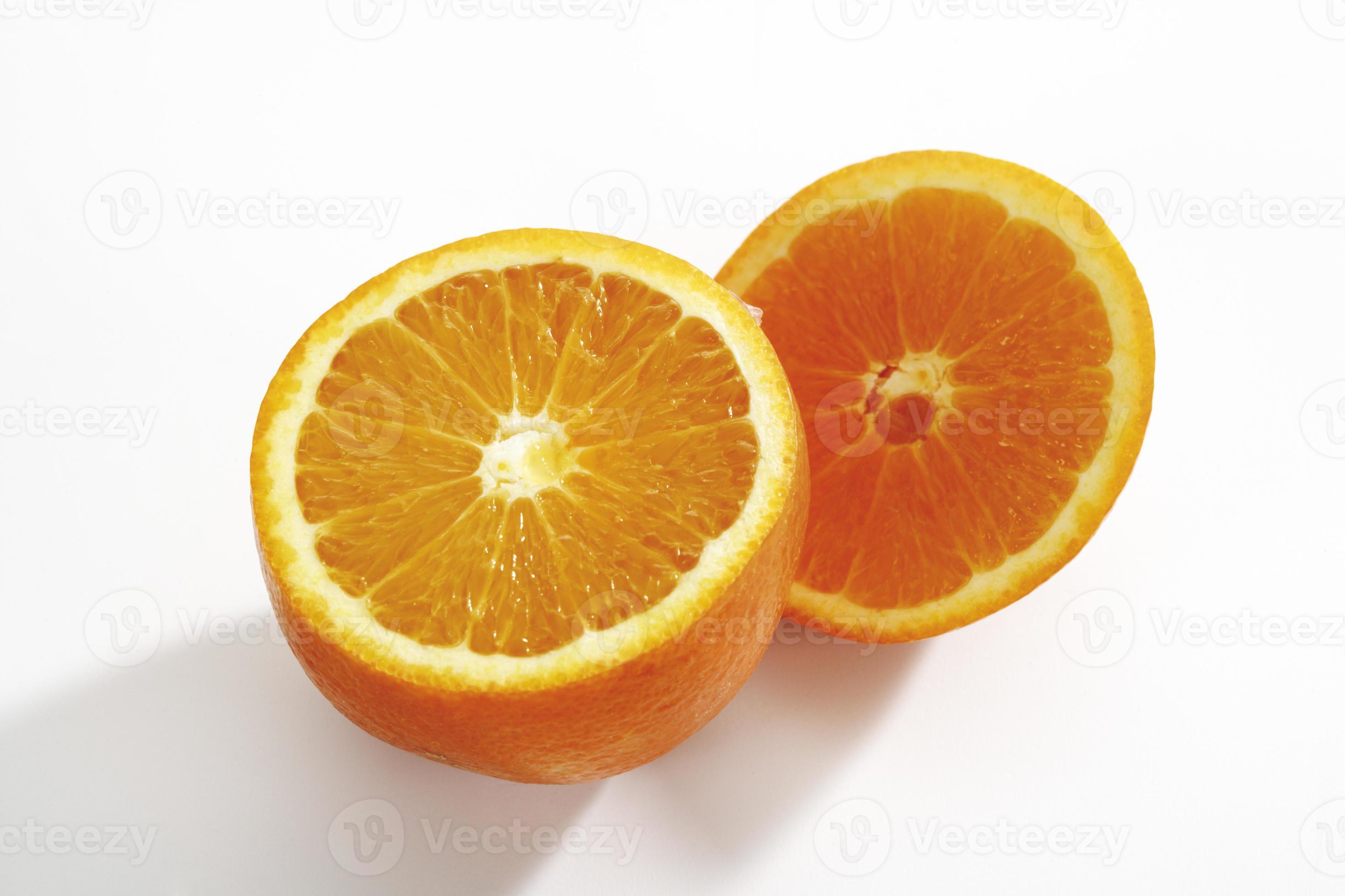 skivad apelsin, närbild foto