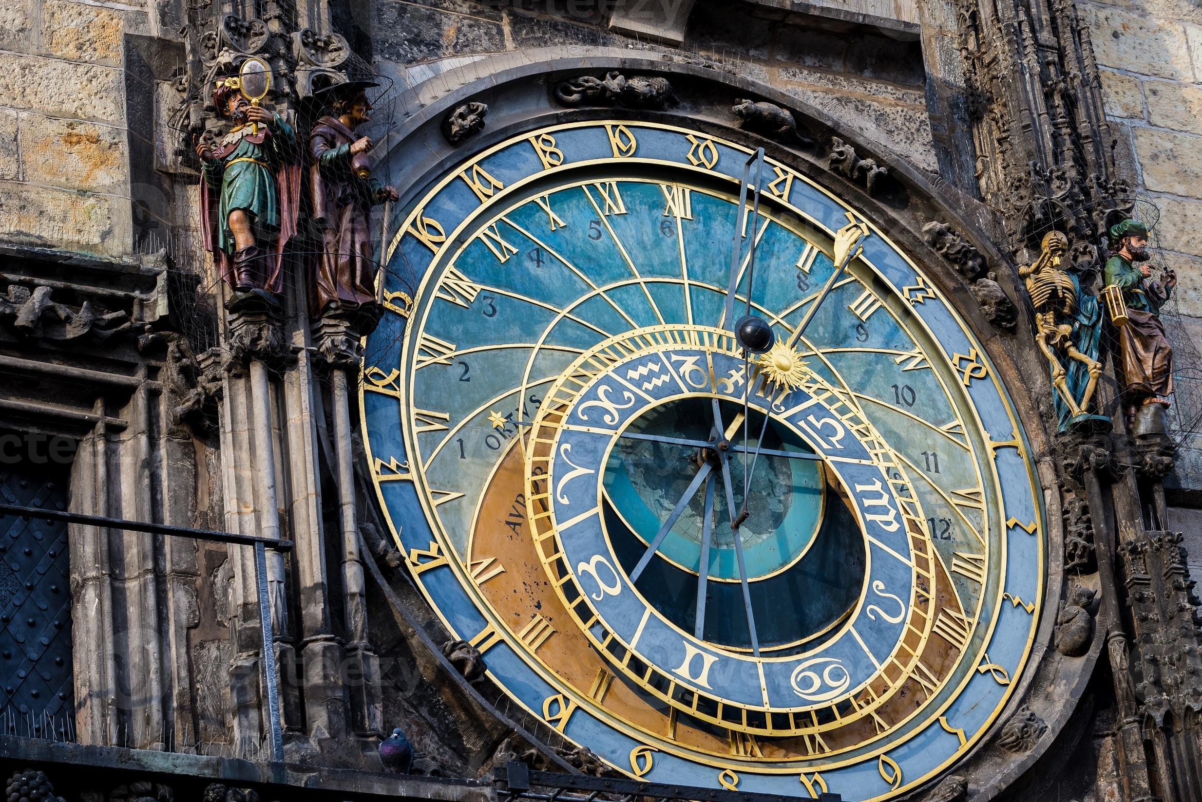 pragas astronomiska klocka (orloj) i gamla stan i Prag foto