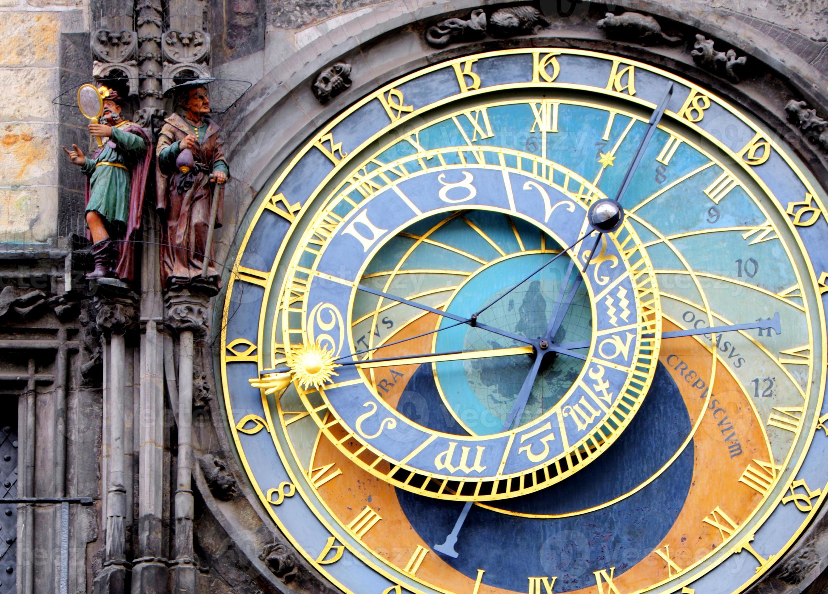 pragas astronomiska klocka (orloj) i gamla stan i Prag foto
