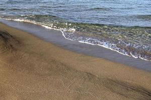 sandstrand vid Medelhavet. foto