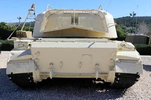 13 februari 2019 jerusalem .gammal stridsvagn i det israeliska militärmuseet. foto