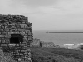 Tynemouth och Newcastle i England foto