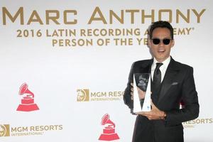 las vegas, 16 november - marc anthony vid 2016 latin recording academy person of the year på mgm grand garden arena den 16 november 2016 i las vegas, nv foto