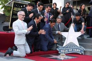 los angeles, 21 augusti - los tigres del norte på los tigres del norte hedrad på Hollywood Walk of fame vid live nation building den 21 augusti 2014 i los angeles, ca foto