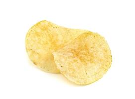 potatischips isolerad på vit bakgrund foto