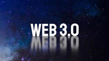 webben 3.0 text för teknikkoncept 3d-rendering foto