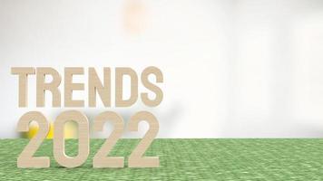 trender 2022 text för affärsplan koncept 3d-rendering foto