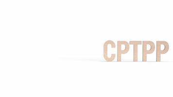 cptpp-texten på vit bakgrund för affärsidé 3d-rendering foto