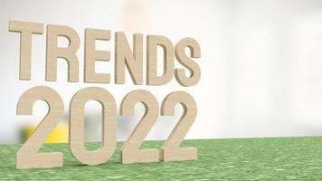 trender 2022 text för affärsplan koncept 3d-rendering foto