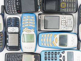 gamla mobiltelefoner bakgrund foto