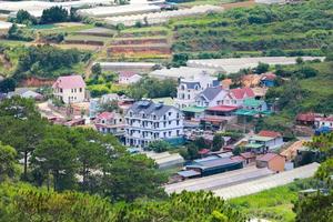 da lat city, vietnam - 15 juli 2022 landskap i staden da lat city, vietnam är ett populärt turistmål. turiststad i utvecklade vietnam. foto