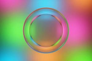 3D-rendering abstrakt färgglad rund fraktal, portal på färgglada isolerade bakgrund foto