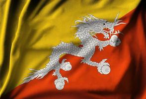 bhutans flagga foto