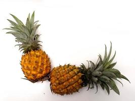 picure av ananas ananas comosus, en frukt som vanligtvis växer i tropiska områden. denna frukt har många vitaminer som är bra för vår kropp foto