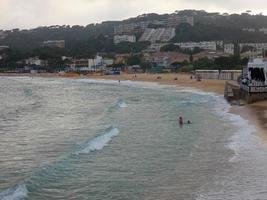 s'agaro beach på den katalanska costa brava, spanien foto