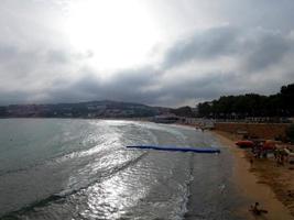 s'agaro beach på den katalanska costa brava, spanien foto