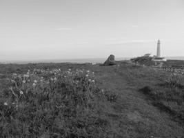 Tynemouth och Newcastle i England foto