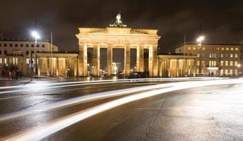 Brandenburg gate i Berlin, Tyskland foto