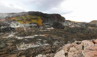 leirhnjukur lavafält på island foto