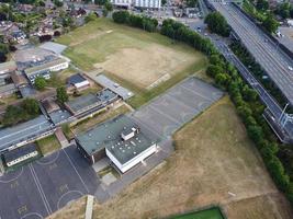 Flygfoto och hög vinkel bilder av lekplatsen i Luton City of England Storbritannien foto