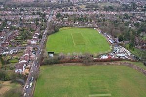 en flygfoto över lekplatsen i Luton Town of England, Storbritannien foto