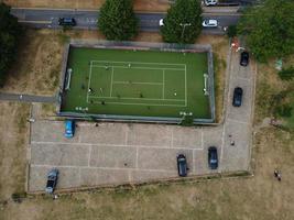 Flygfoto och hög vinkel bilder av lekplatsen i Luton City of England Storbritannien foto