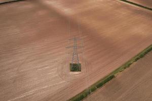 flygbilder och hög vinkelvy av brittisk landsbygd, drönares bilder foto