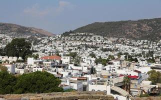 Bodrum stad i egeiska kusten av Mugla Turkiet foto