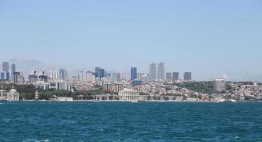 dolmabahce-palatset och besiktas i istanbul city, Turkiet foto