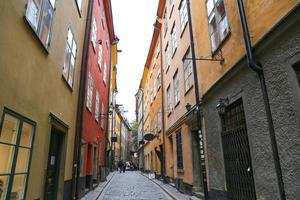 gata i gamla stan, stockholm, sverige foto