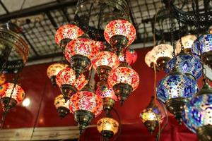 turkiska laterns i Grand Bazaar foto