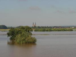 floden rhen nära bislich foto