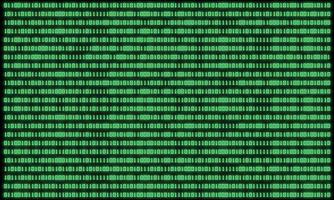 grön binär kod datorspråk på svart bakgrund. foto