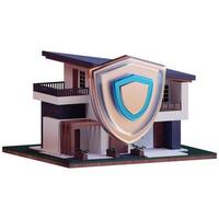 3D-sköld skyddar hemmet foto