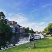 stratford upon avon riverside, Storbritannien foto