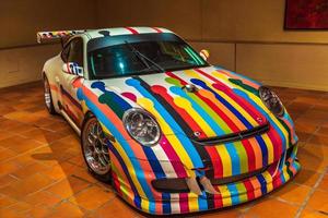 fontvieille, monaco - juni 2017 multicolor porsche 997 cup 911 2 foto