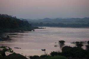 mekongfloden, thailand och laos foto