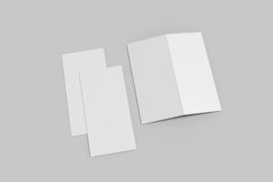 blank bifold dl flyer mockup foto