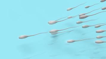 spermier på blå bakgrund för sci-innehåll 3d-rendering. foto